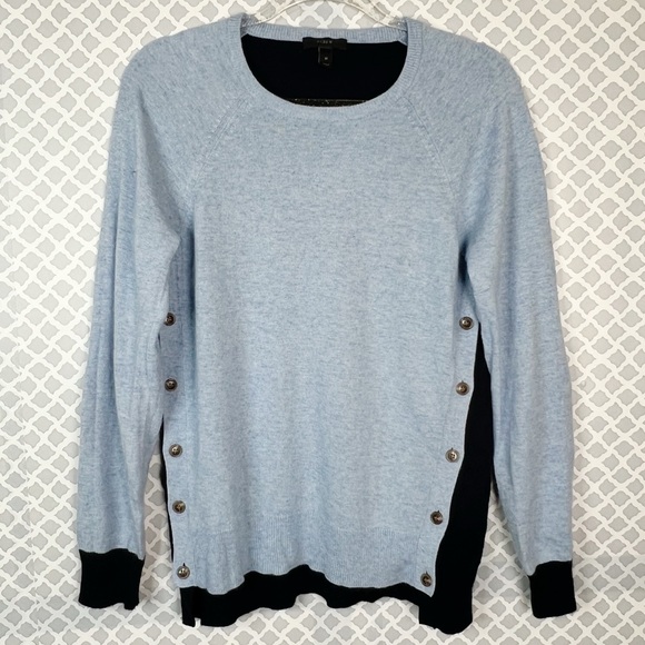 J. Crew Sweaters - EUC J. Crew Side Button Crewneck Pullover Sweater